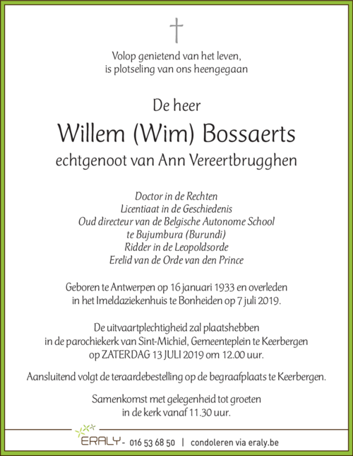 Willem Eugeen Bossaerts