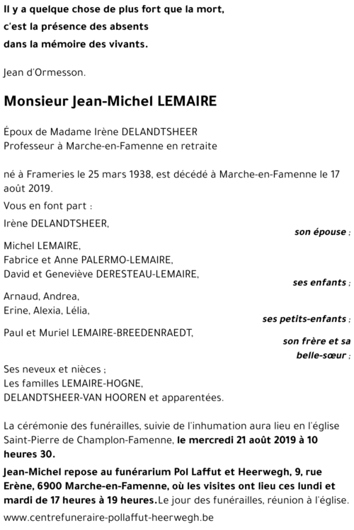 Jean-Michel LEMAIRE