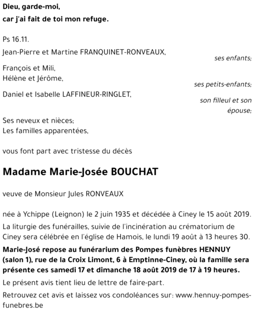 Marie-Josée BOUCHAT