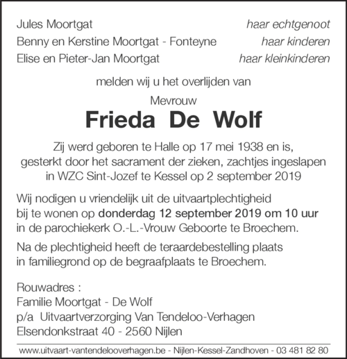 Frieda De Wolf