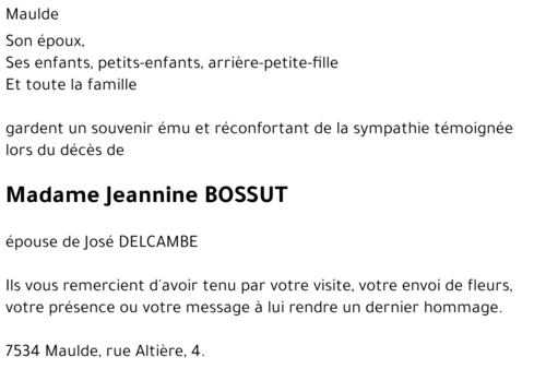 Jeannine BOSSUT