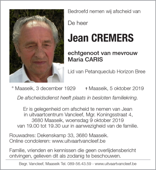 Jean Cremers