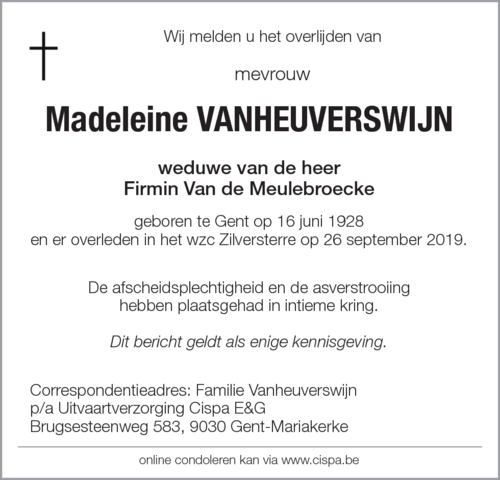 Madeleine Vanheuverswijn