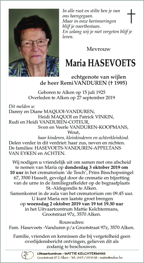 Maria HASEVOETS