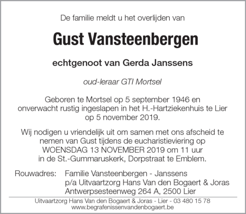 Gust Vansteenbergen