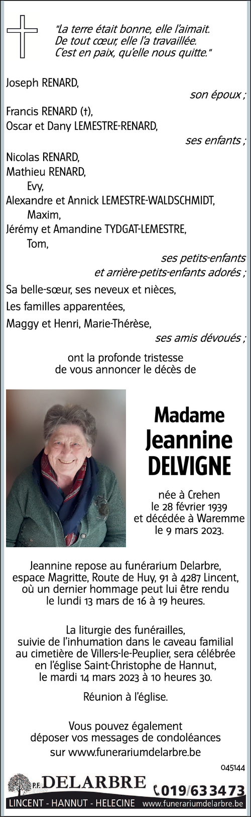 Jeannine DELVIGNE