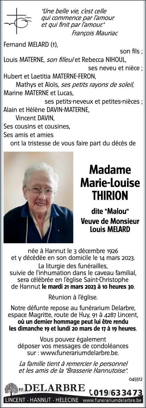 Marie-Louise THIRION