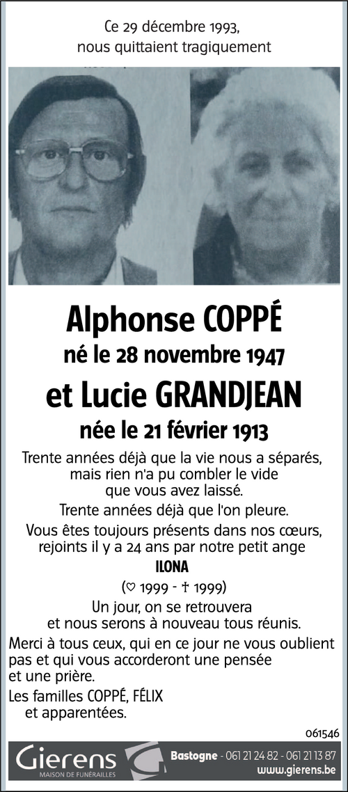 COOPÉ - GRANDJEAN Alphonse - lucie