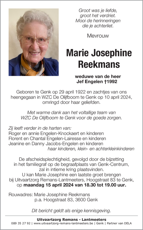 Marie Josephine Reekmans