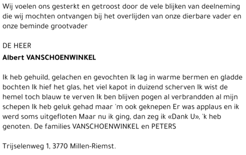 Albert Vanschoenwinkel