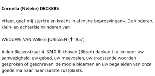 Cornelia (Nèleke) Deckers