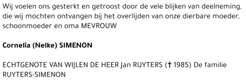 Cornelia (Nelke) Simenon