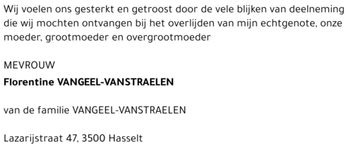 Florentine Vangeel-Vanstraelen