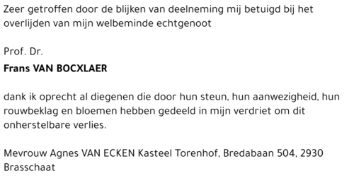 FRANS VA, BOCXLAER