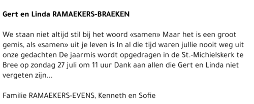 Gert en Linda Ramaekers-Braeken