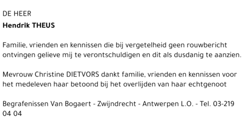 HENDRIK THEUS
