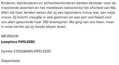 Jozephina Pipeleers