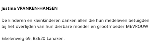 Justina Vranken-Hansen