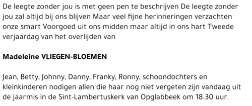 Madeleine Vliegen-Bloemen