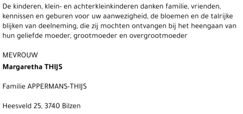 Margaretha Thijs
