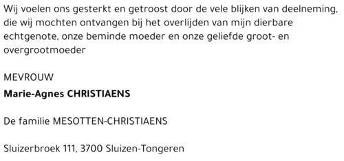 Marie-Agnes Christiaens