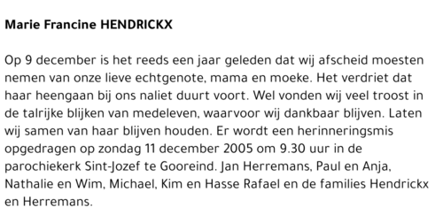 Marie Francine Hendrickx