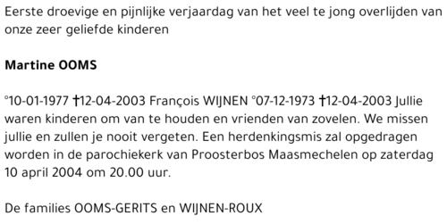 Martine en François Ooms-Wijnen