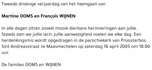 Martine en François Ooms-Wijnen