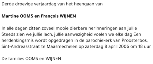 Martine en François Ooms-Wijnen