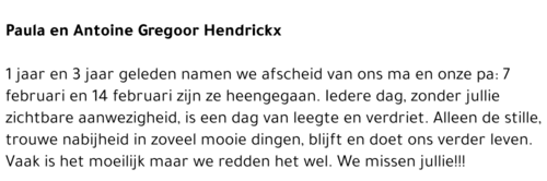 Paula en Antoine Gregoor-Hendrickx