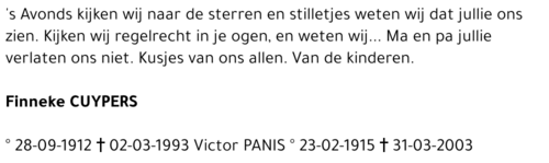 Victor en Finneke Panis - Cuypers