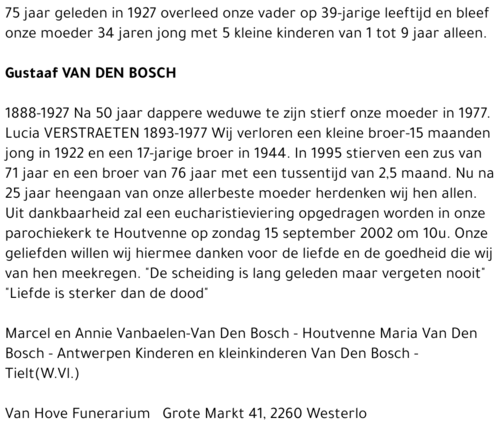 Van den Bosch Gustaaf