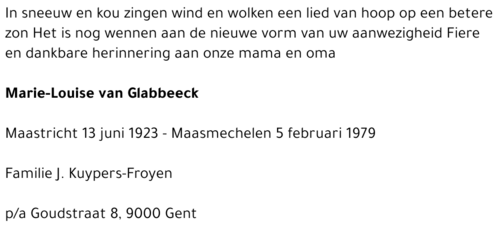 Marie-Louise van Glabbeeck