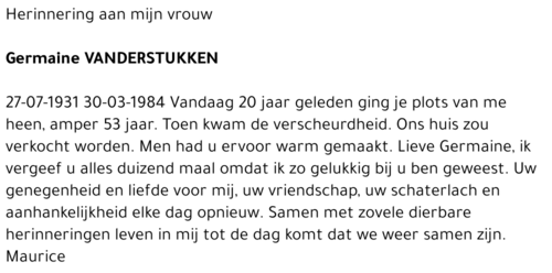 Germaine Vanderstukken