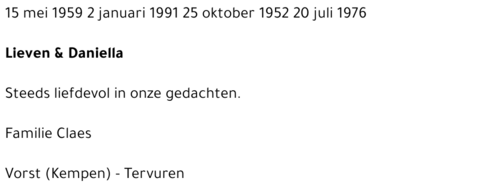 Lieven en Daniella Claes