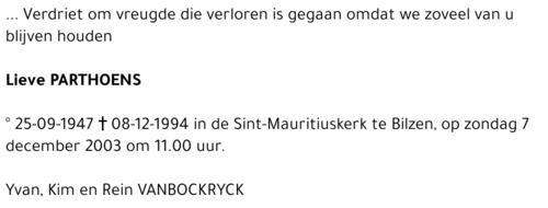 Lieve Parthoens