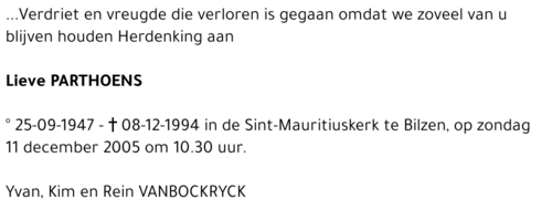 Lieve Parthoens