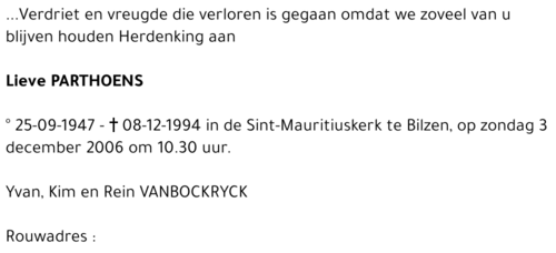 Lieve Parthoens