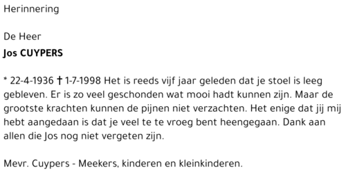 Jos CUYPERS
