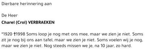 Charel (Crol) Verbraeken