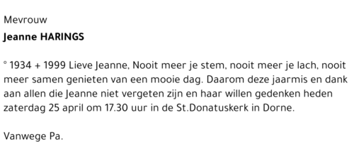 Jeanne HARINGS
