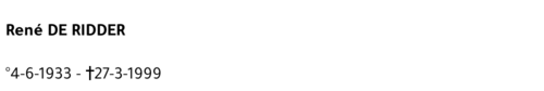 RENÉ DE RIDDER