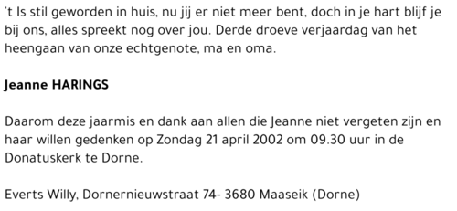 Jeanne HARINGS