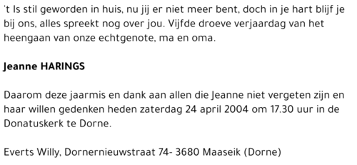 Jeanne HARINGS