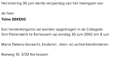 Toine DEKENS