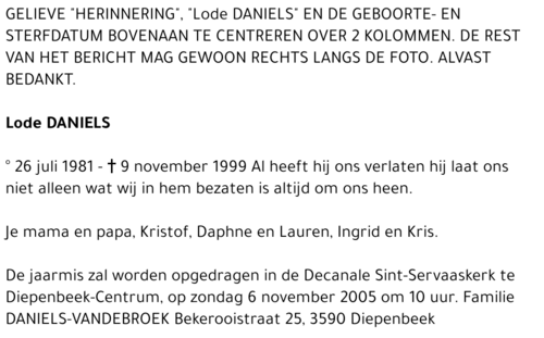 Lode DANIELS