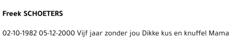 FREEK SCHOETERS
