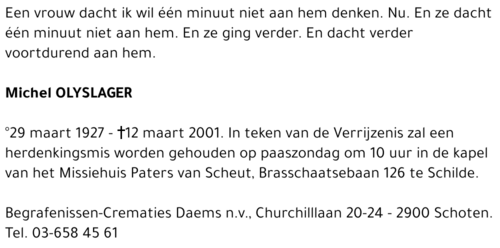 Michel OLYSLAGER