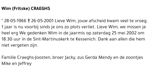 Wim (Fritske) Craeghs