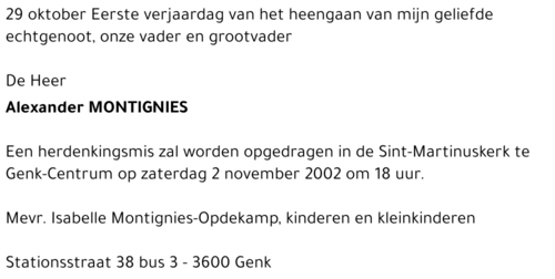 Alexander MONTIGNIES